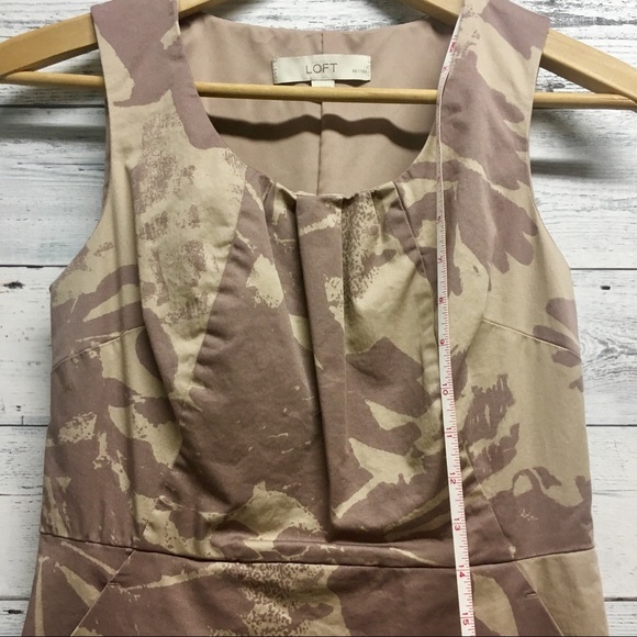 Loft pink floral print sleeveless sheath dress - Picture 7 of 11